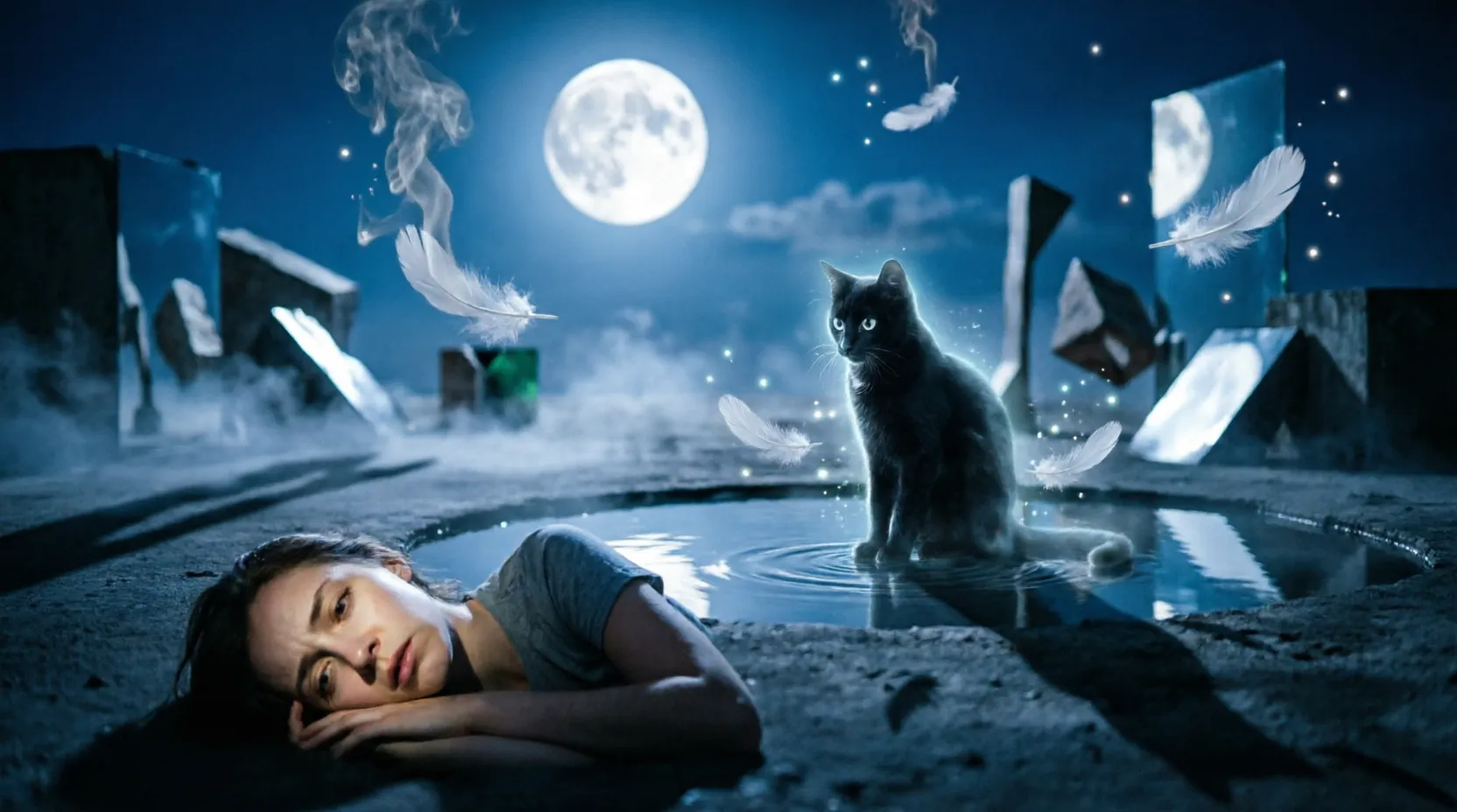 Black Cat in Dream